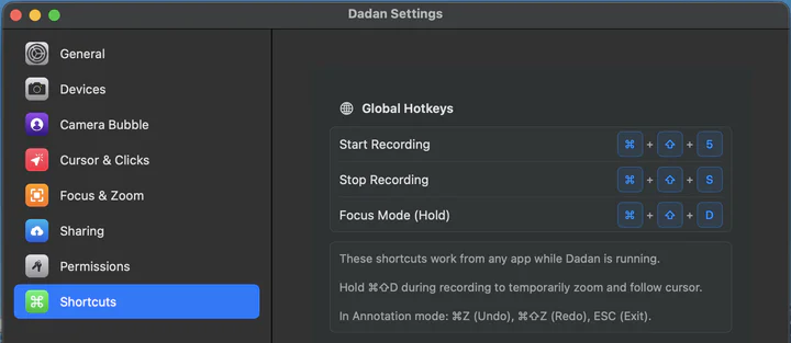 Global hotkeys