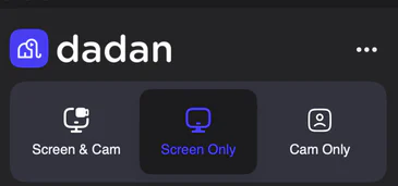 Choose recording mode