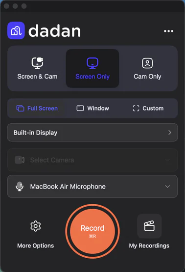 Dadan Mac desktop app