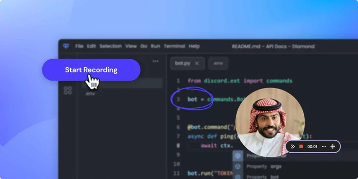 ابدأ تسجيل الشاشة