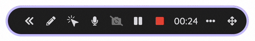 The additional recording bar options