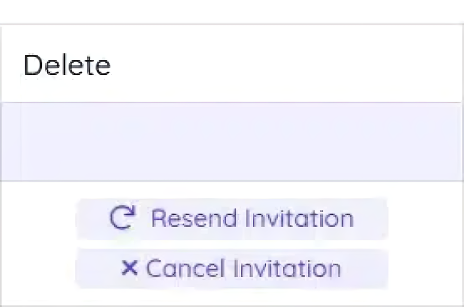 Resend or cancel invitation