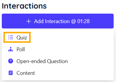 Select Quiz Select Quiz