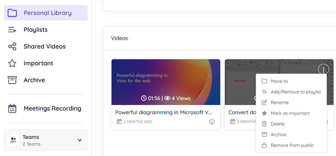 Manage your recordings