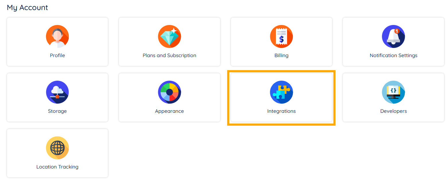 Click the Integration section