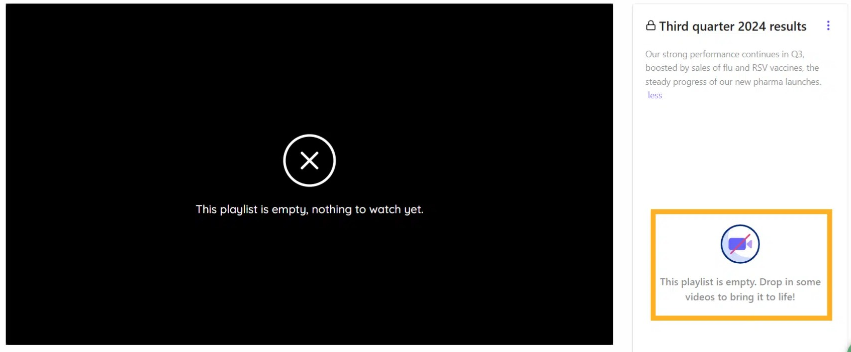 This playlist is empty, nothing to watch yet