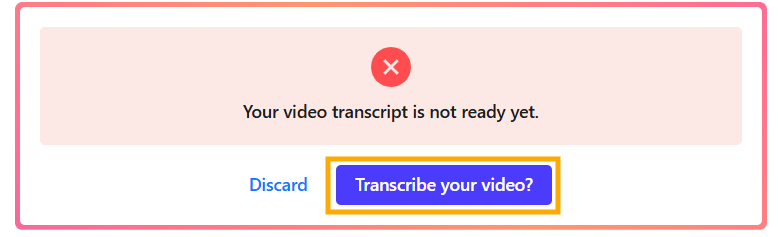 Click Transcribe Your Video