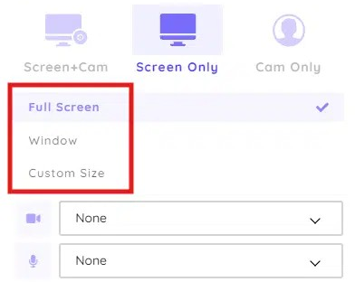 Select What to Record
