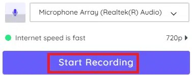 Confirm start recording