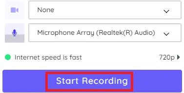 Confirm start recording