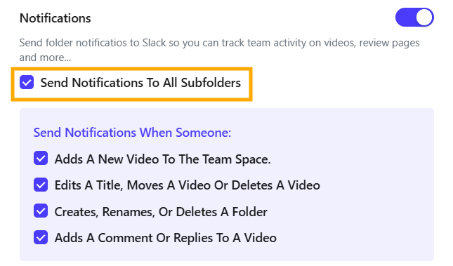 Send Notifications to All Subfolders