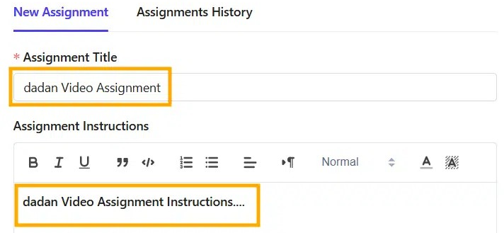 Assignment details