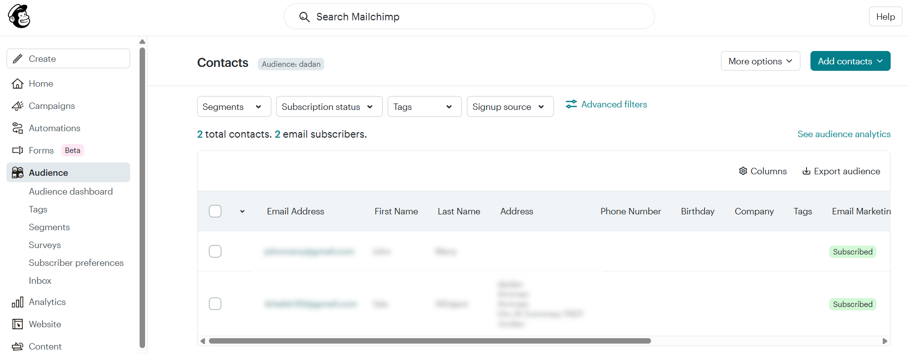Mailchimp platform Mailchimp platform