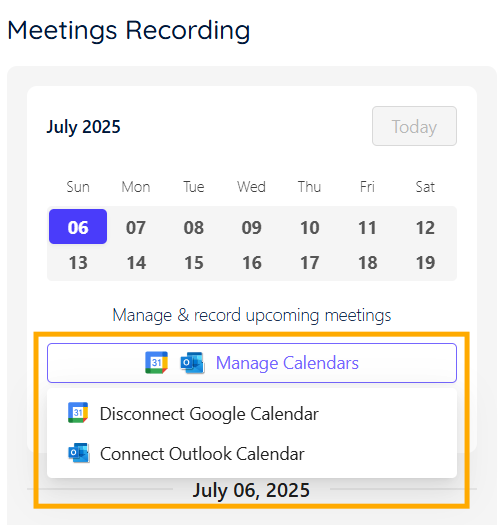 Connect your calendar