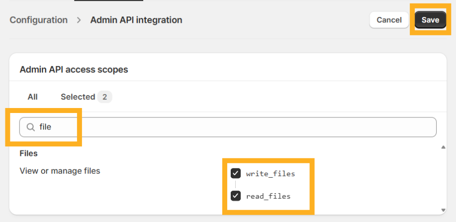 Search for "file" and select the write_files and read_files