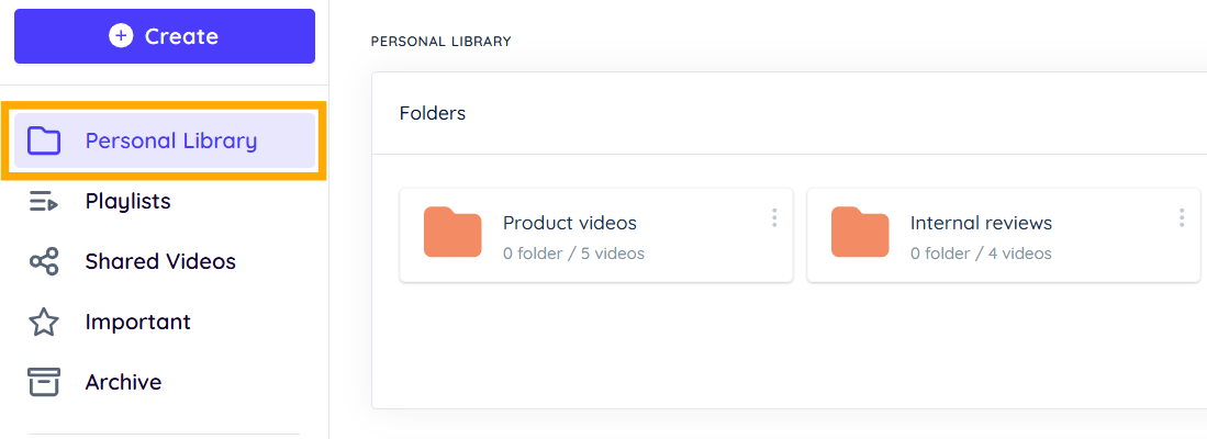 Click on Personal Library