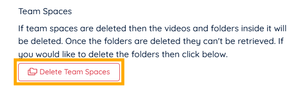 Delete Team Spaces