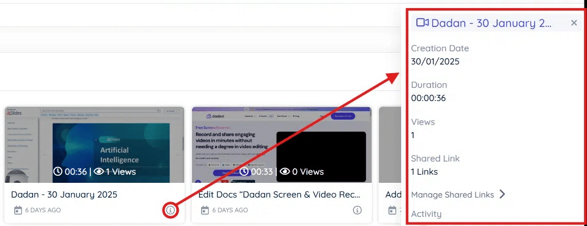 Viewing Video Details