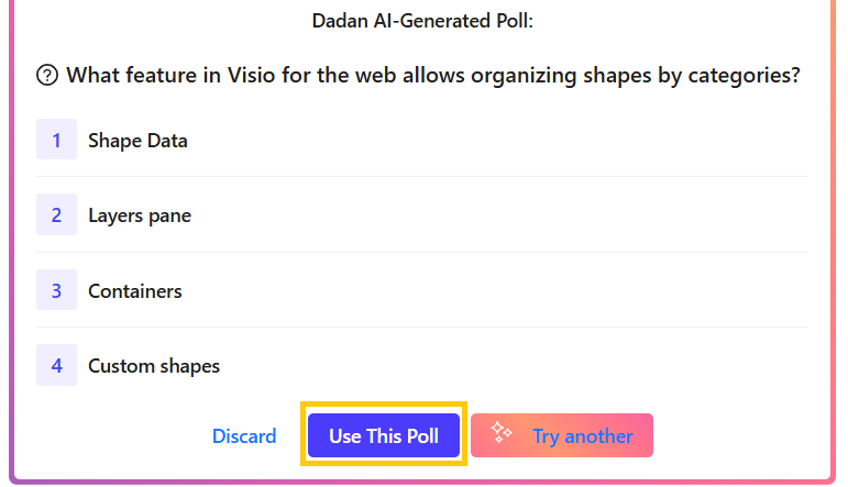 Click Use This Poll image