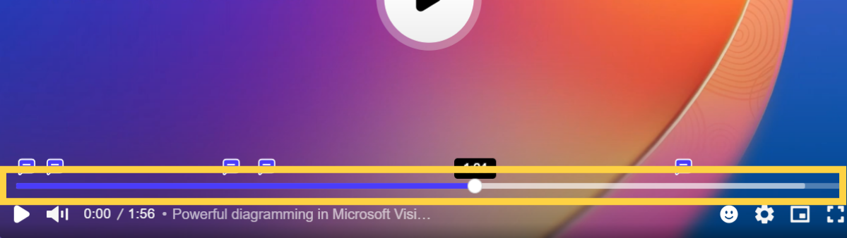 Play or scrub to the moment you want to comment on