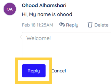 Click the Reply button