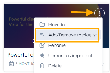 Select Add/Remove to playlist