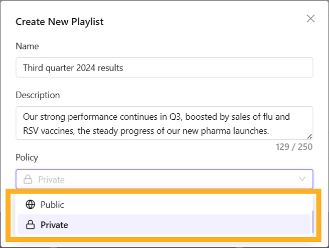 Enter a name and a description