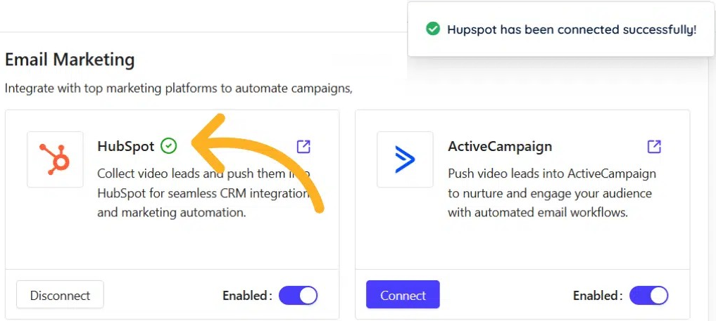 Confirmation message Confirmation message