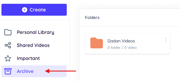 Accessing the Archive Menu