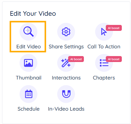 Edit Video button