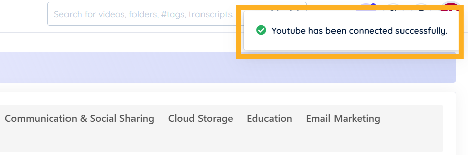 Confirmation message