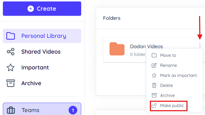 Making Folder Public