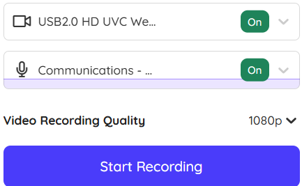 Click Start Recording