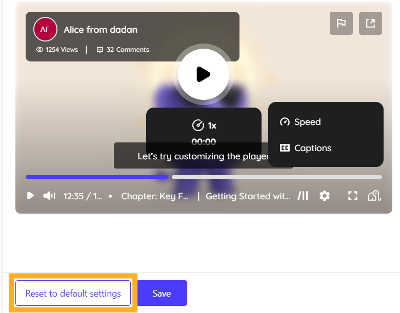 Reset to Default Settings