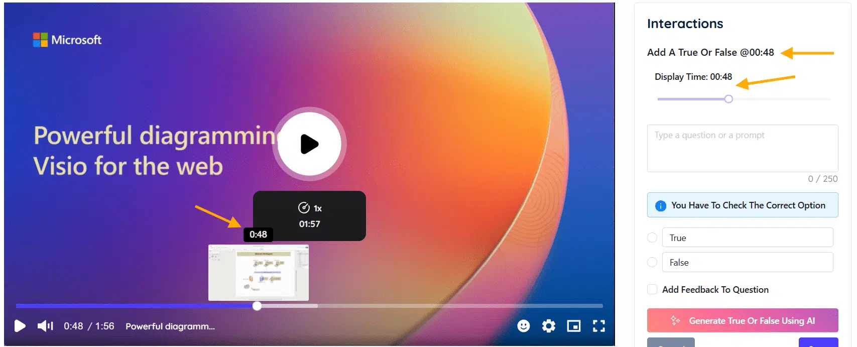 Choose the exact time