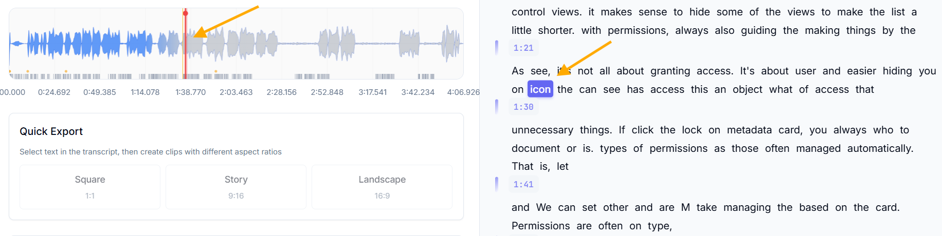 Play and observe the sync