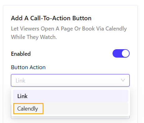 Select Calendly from the dropdown