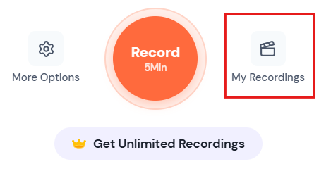 Click the My Recordings link