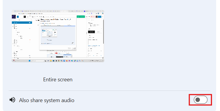 Share system audio