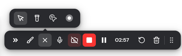 The mouse pointer button