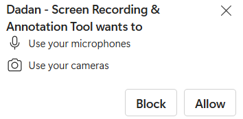 Grant Microphone and Camera Permission