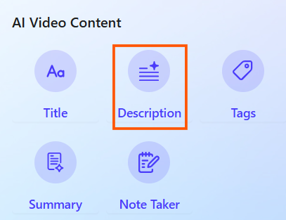 Description button