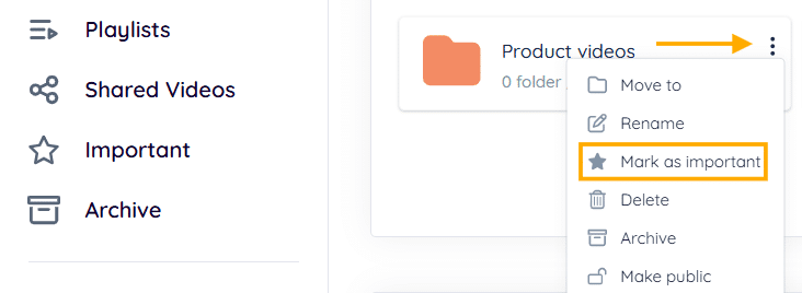 Mark Folders as Important Mark Folders as Important