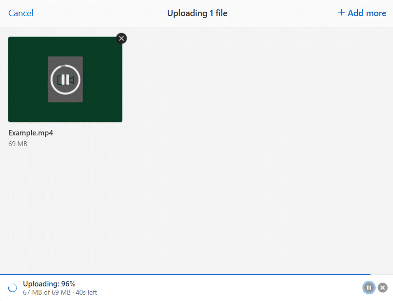 Recording is stuck at 90–95% upload Recording is stuck at 90–95% upload