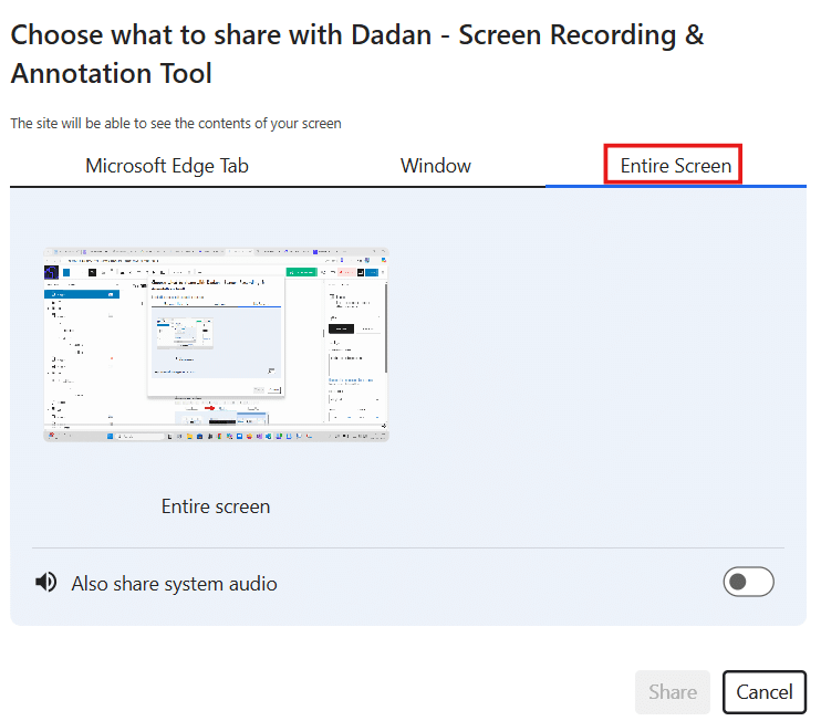 Select Entire Screen