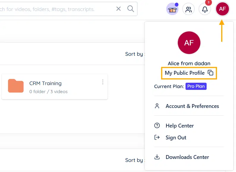 Select My Public Profile