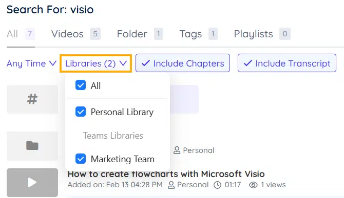 Search Within Specific Libraries