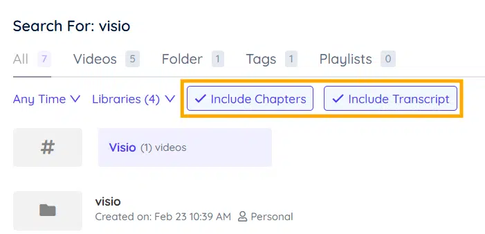 Include Transcript and Transcript