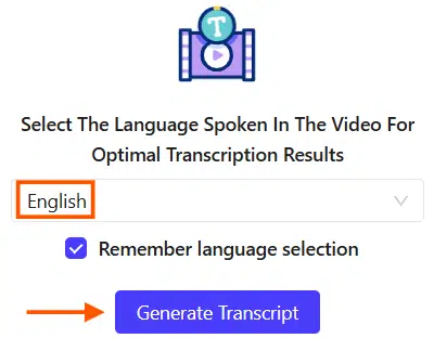 Generate Transcript
