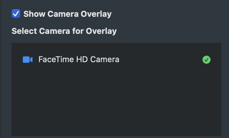 Select area/display/camera/mic Select area/display/camera/mic